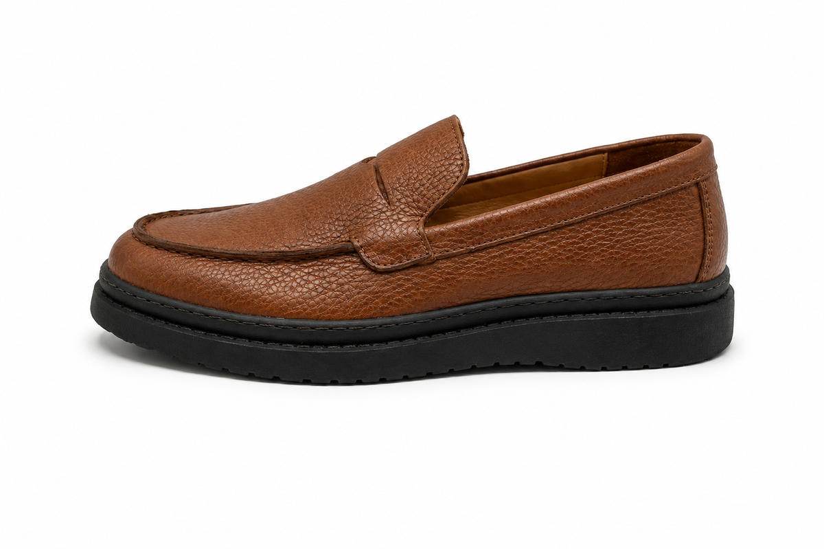 POOK - Mocassins en Cuir Tabac