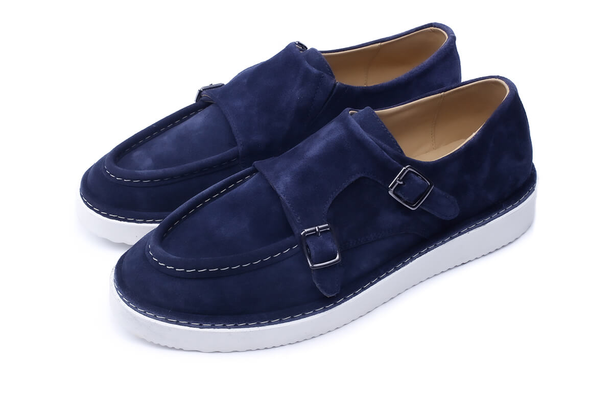 Gomo - Chaussure en daim bleu marine