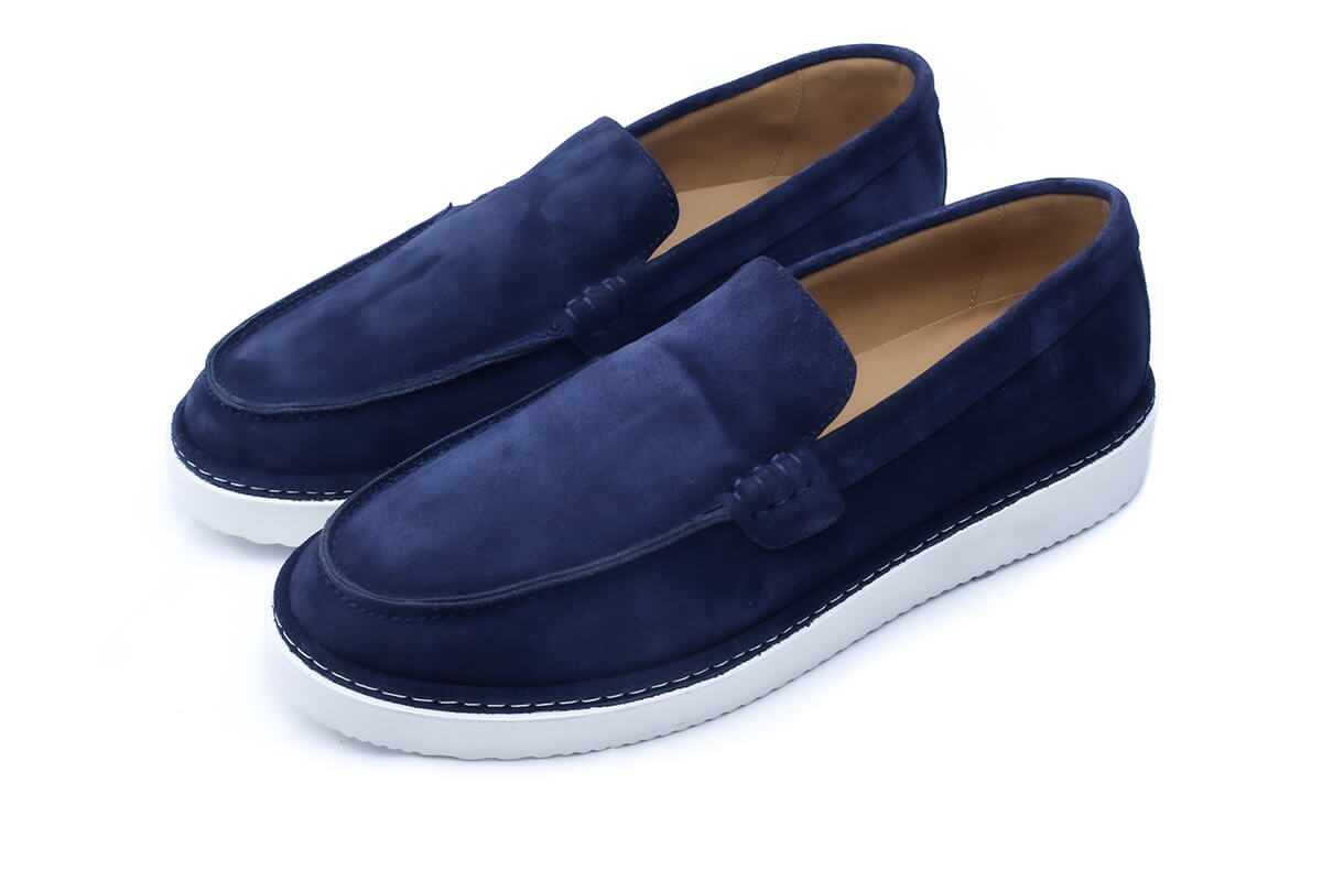 Civi - Chaussure en daim bleu marine