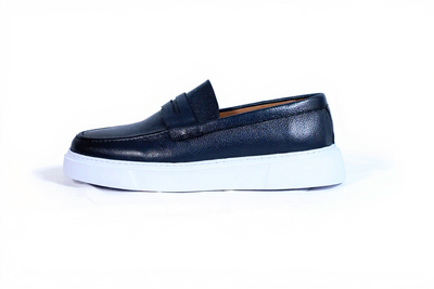 Foul - Mocassin En Cuir Bleu
