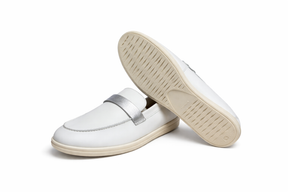 RIZA - Mocassins En Cuir Blanc