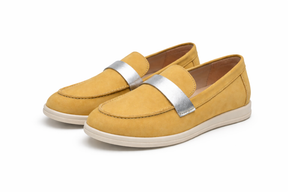 RIZA - Mocassins En Daim Moutarde