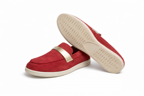 RIZA - Mocassins En Daim Bordeaux