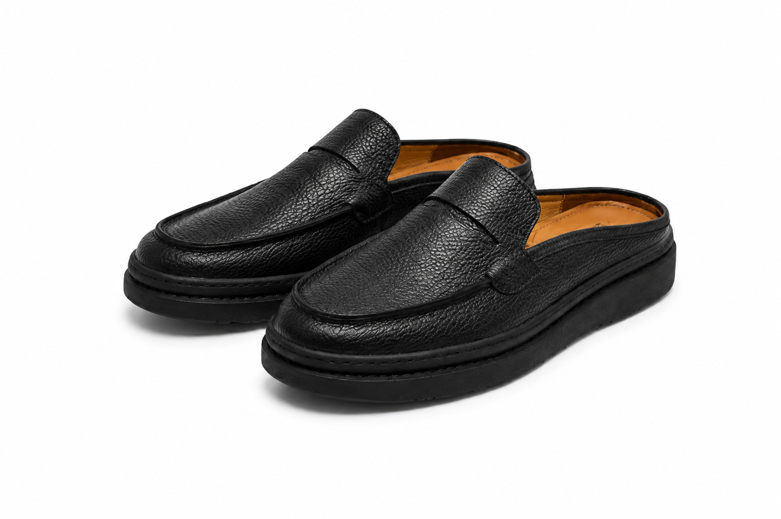 MOOK - Mules en Cuir Noir