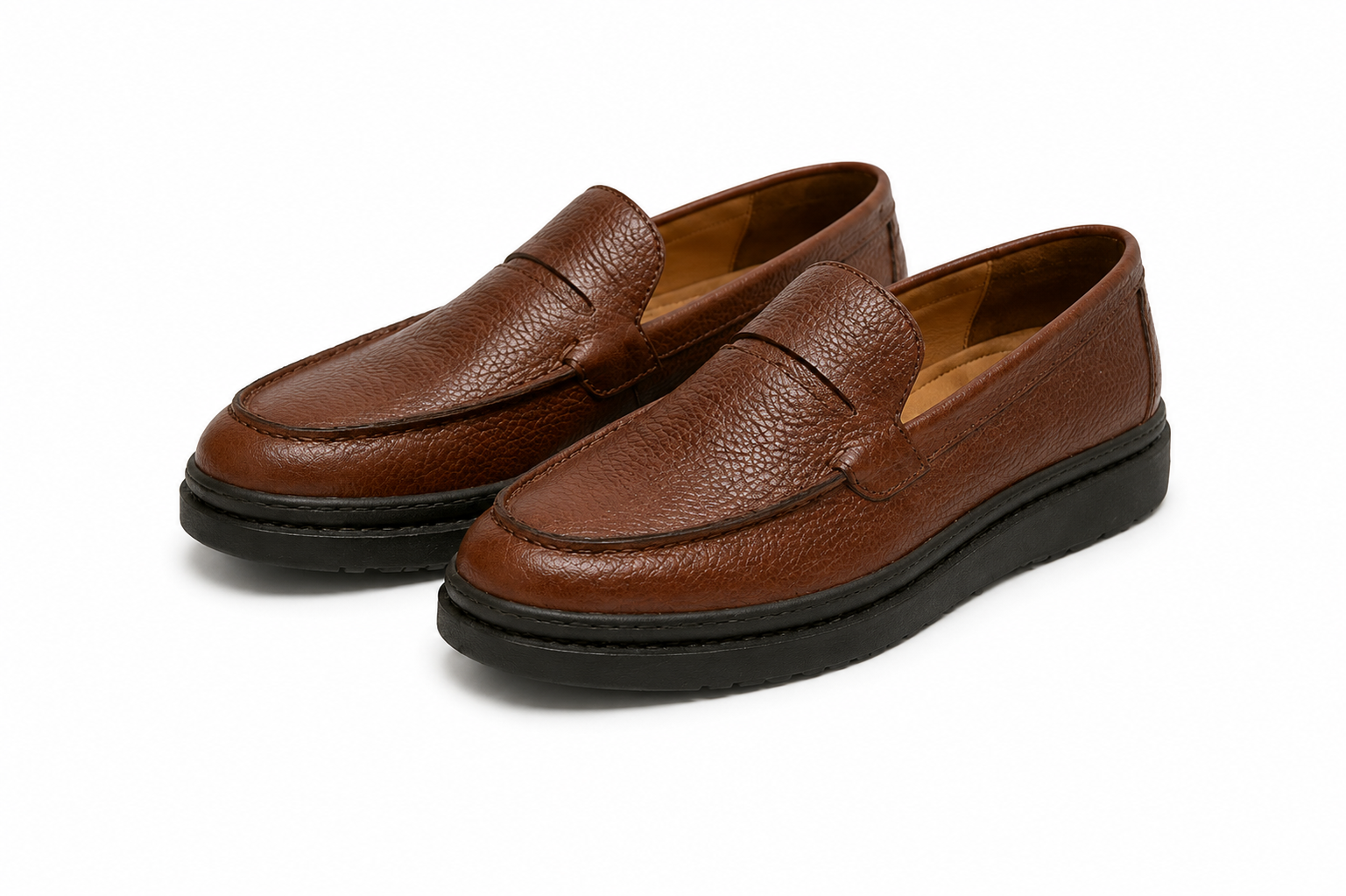 POOK - Mocassins en Cuir Tabac