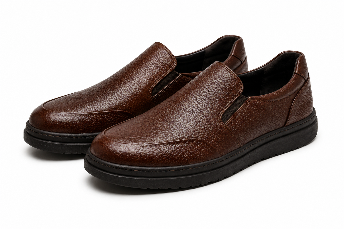 DIX - Chaussure en Cuir Marron