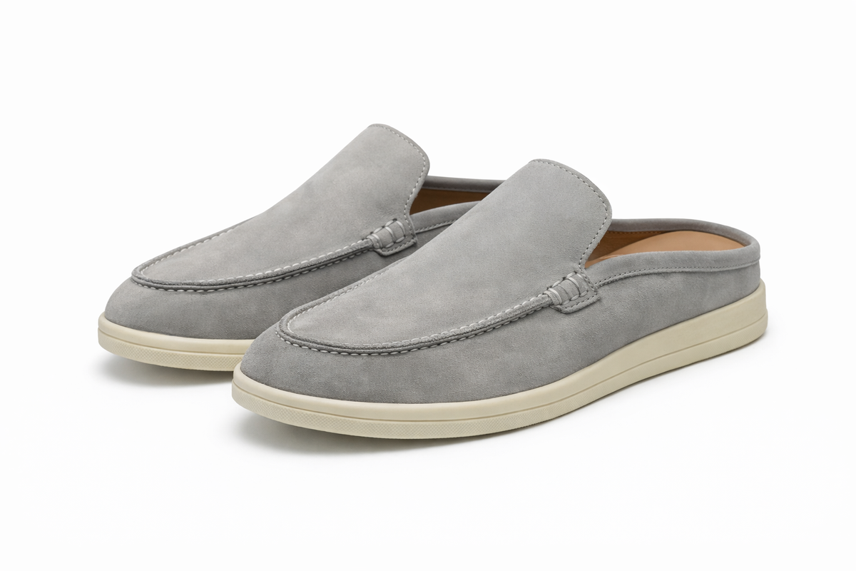 DAMA - Mules en Nubuck Gris