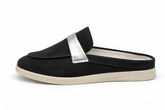 ROZILA - Mules En Cuir Nubuck Noir