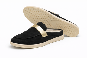 ROZILA - Mules En Cuir Nubuck Noir