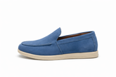 DOFOL - Mocassins en Nubuck Bleu Ciel
