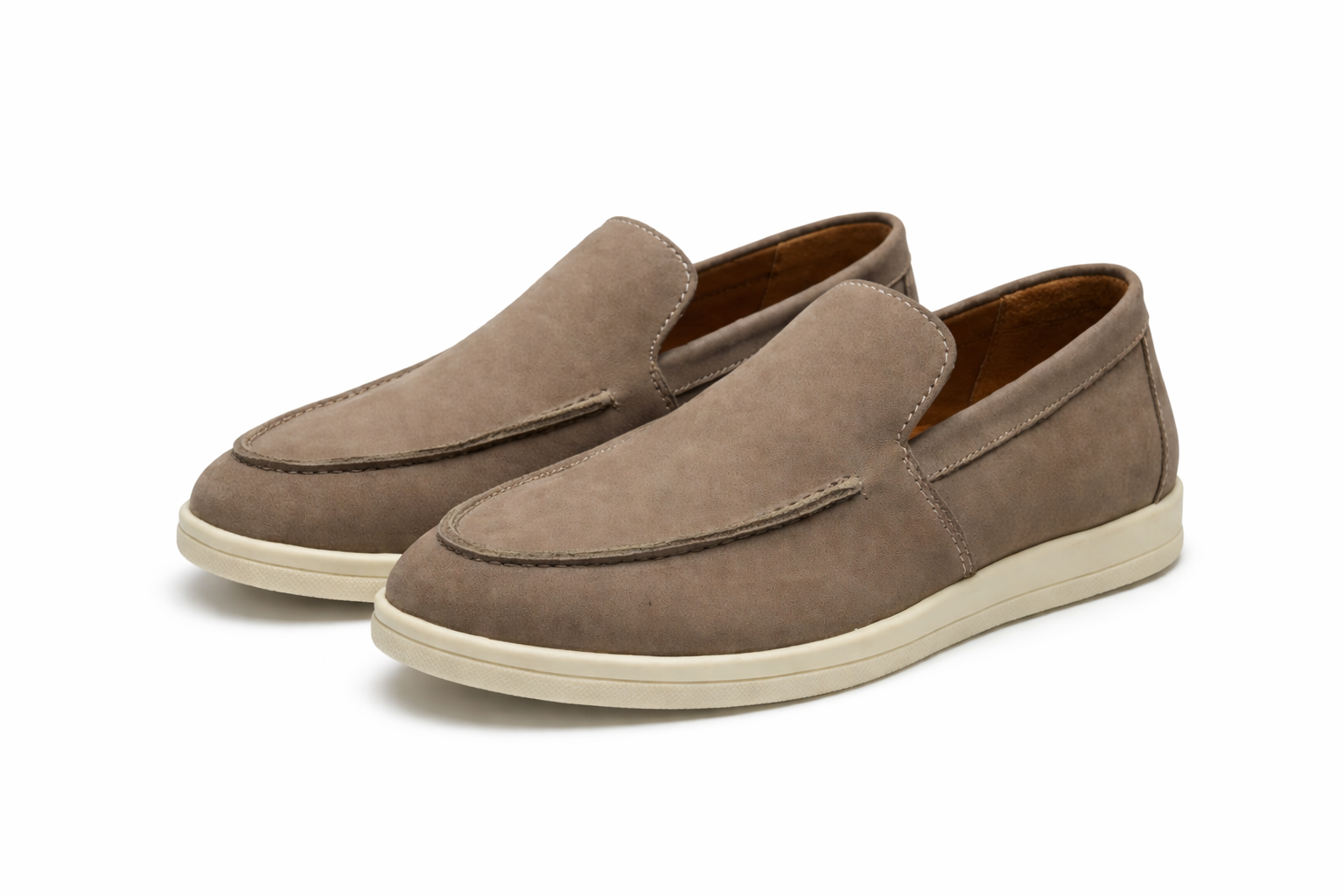 DOFOL - Mocassins en Nubuck Taupe