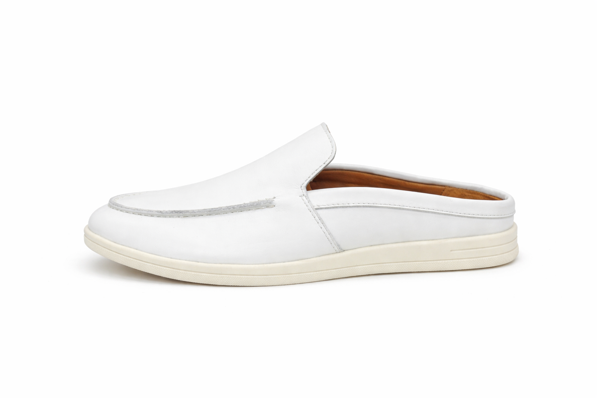 DAMA - Mules en Cuir Blanc