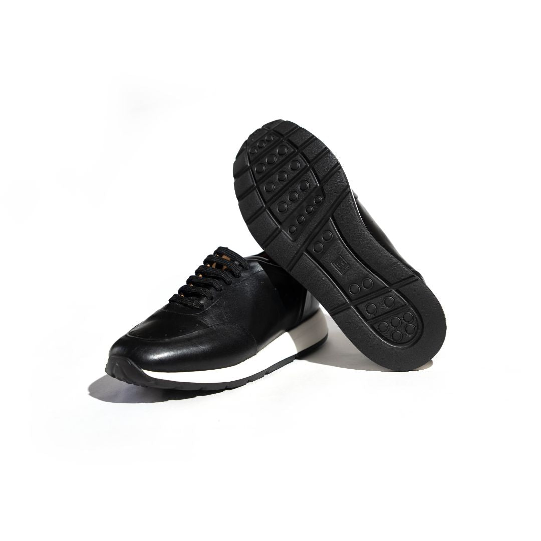 OLIVE - Sneakers En Cuir Noir