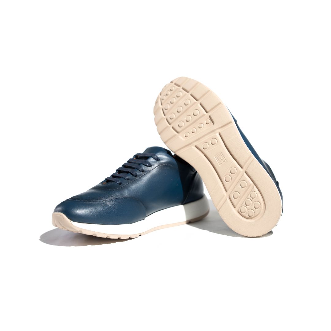 OLIVE - Sneakers En Cuir Bleu