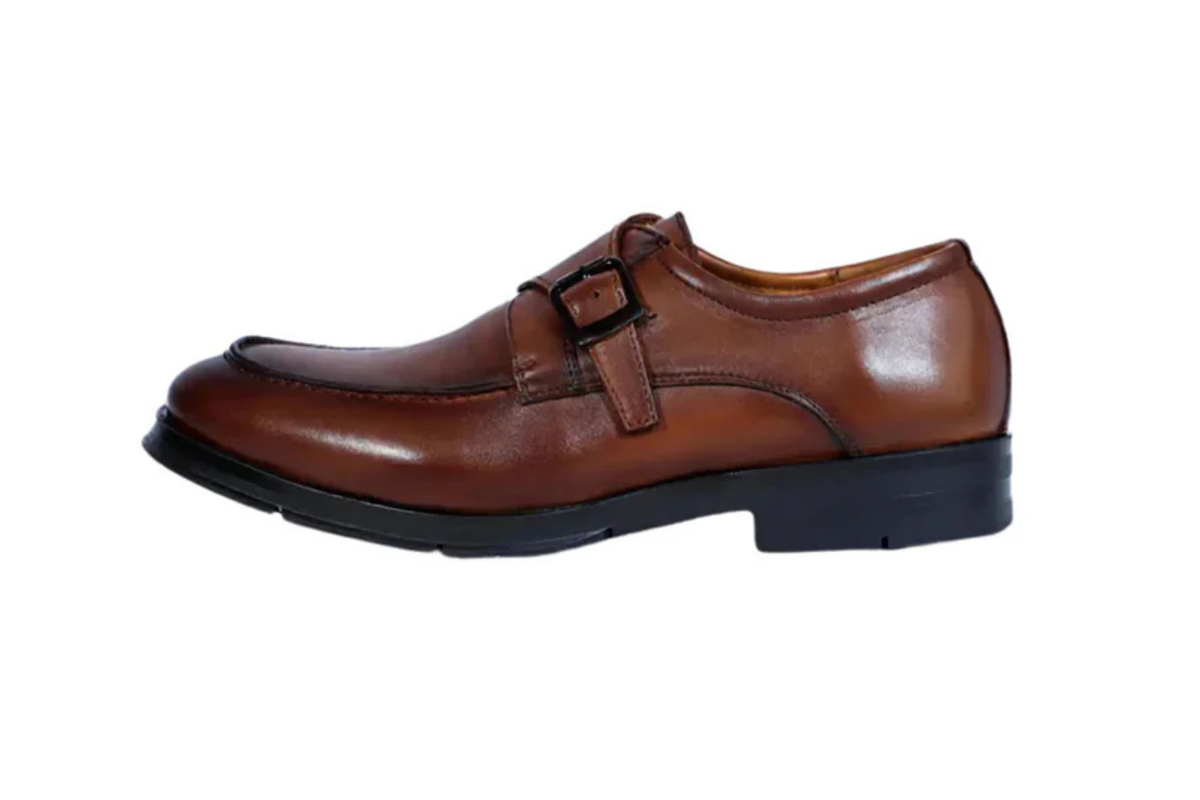 Fabio - Chaussure en cuir crust Tabac