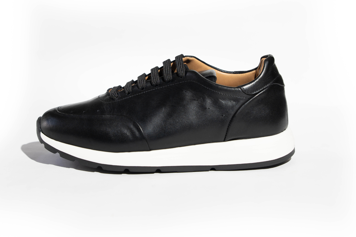 OLIVE - Sneakers En Cuir Noir