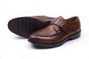 Fabio - Chaussure en cuir crust Tabac