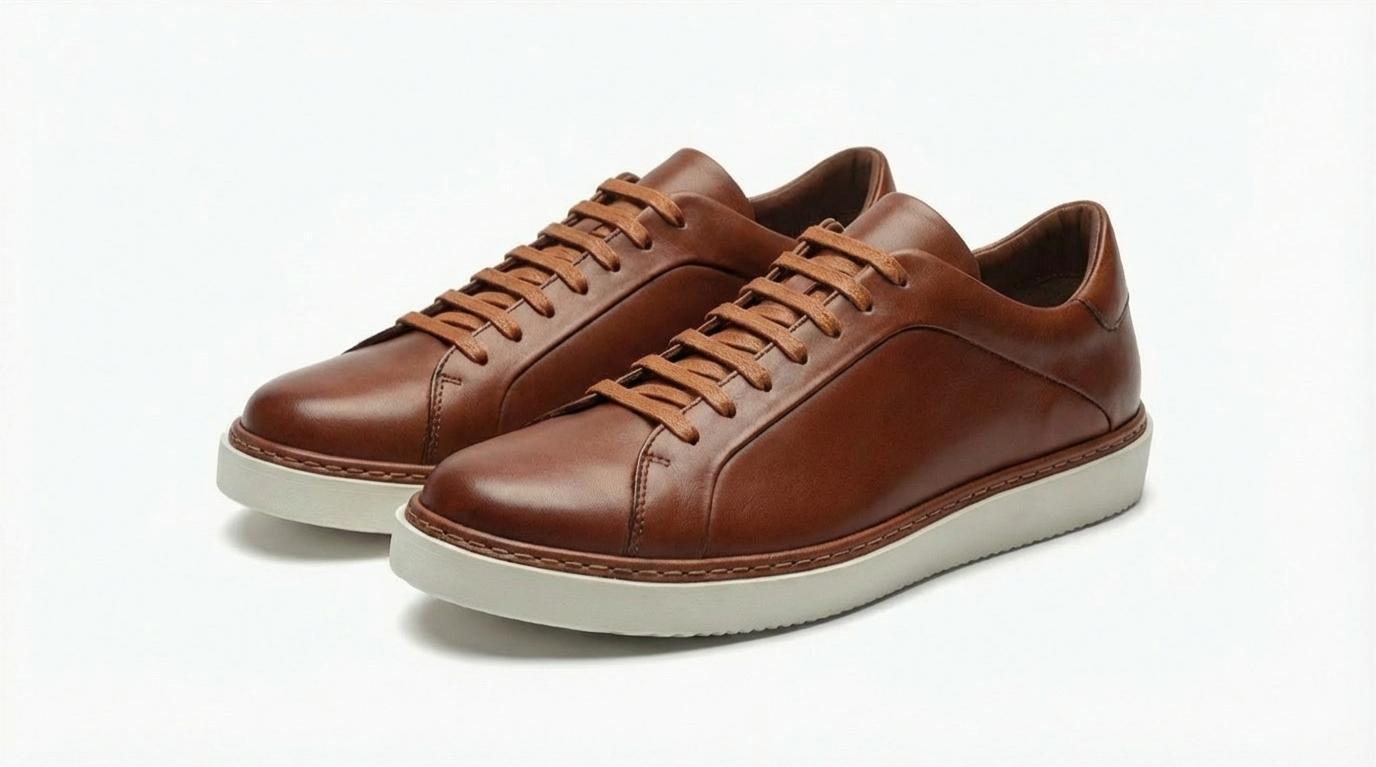 BOMA - Sneakers En Cuir Tabac