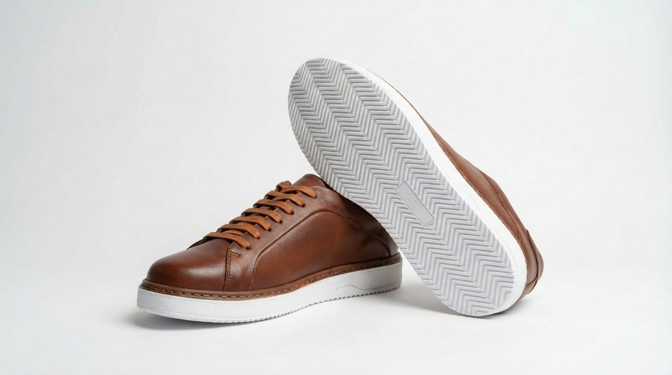 BOMA - Sneakers En Cuir Tabac