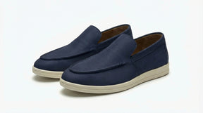 DOFOL - Mocassins en Nubuck Bleu Marine