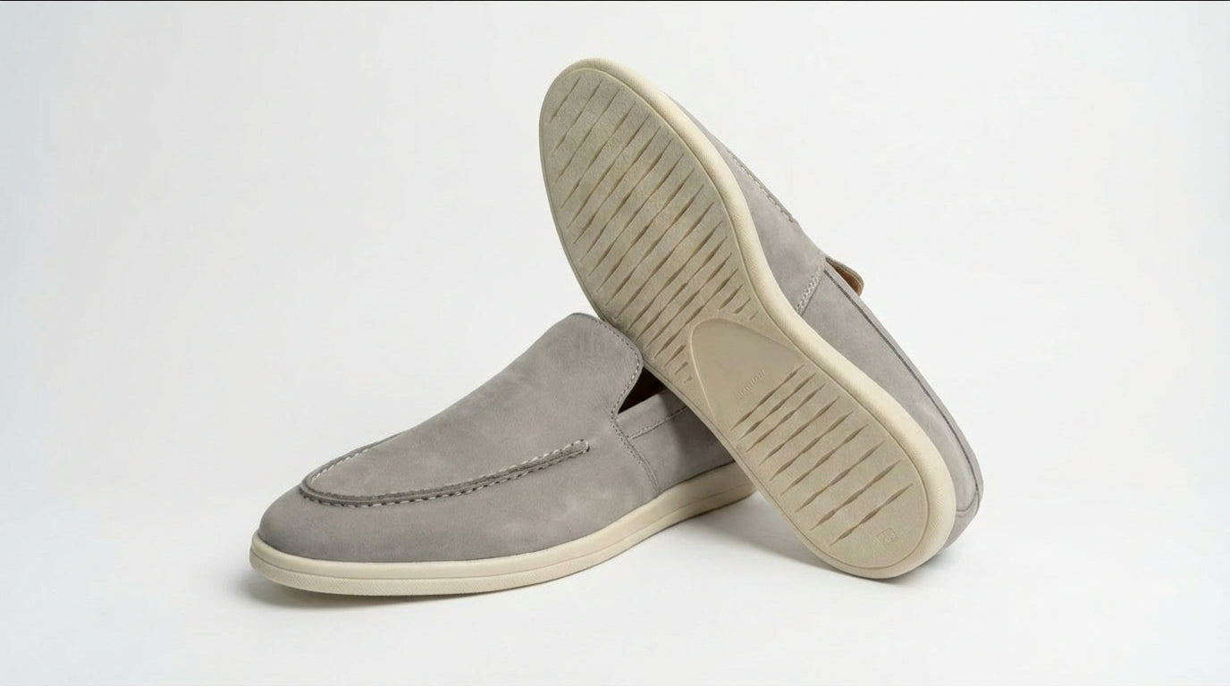 DOFOL - Mocassins en Nubuck Gris