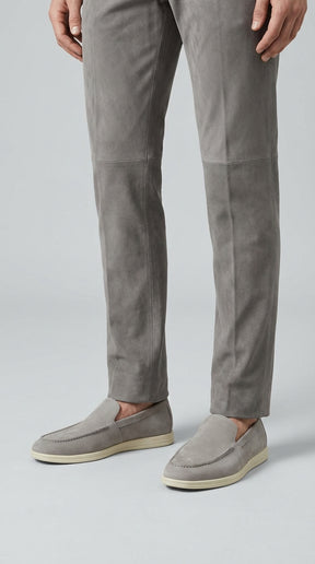 DOFOL - Mocassins en Nubuck Gris