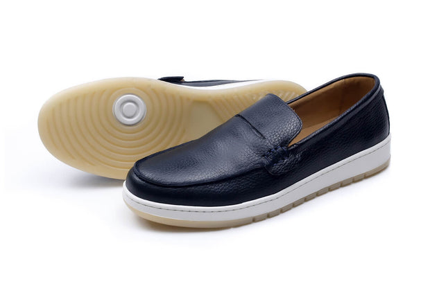 Dacia - Mocassin En Cuir Bleu
