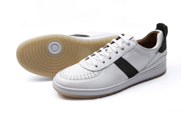 Napoli - Sneakers En Cuir Blanc/Noir