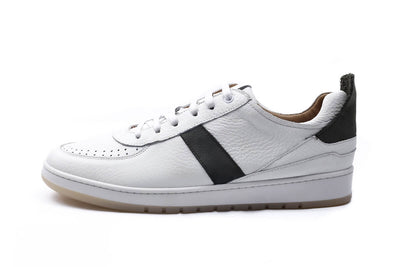 Napoli - Sneakers En Cuir Blanc/Noir