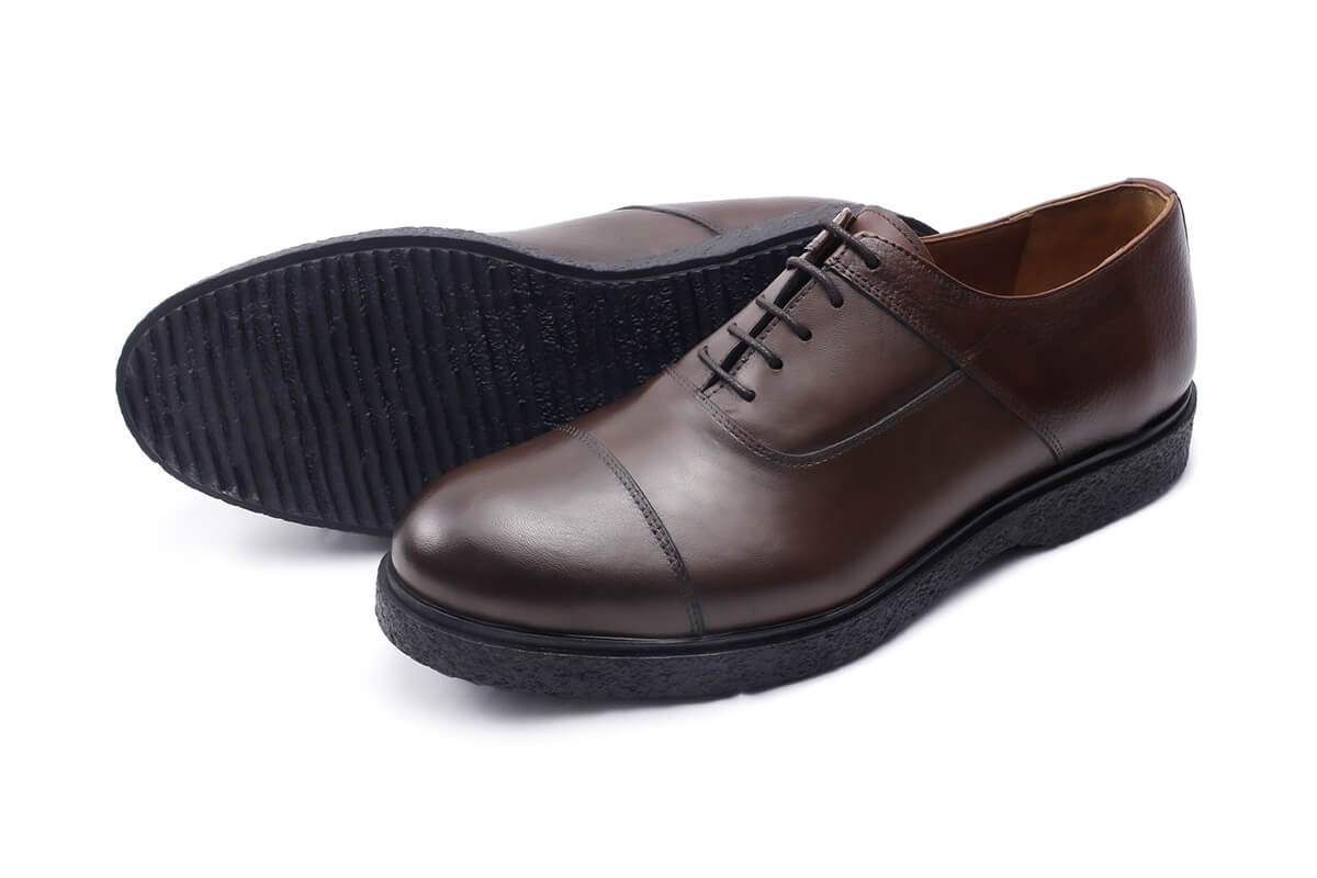 Bomba - Chaussure en cuir crust coloris tabac