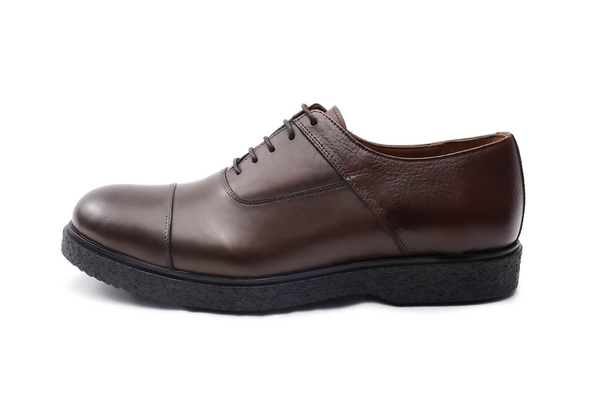 Bomba - Chaussure en cuir crust coloris tabac