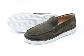 Civi - Élégante chaussure en daim olive