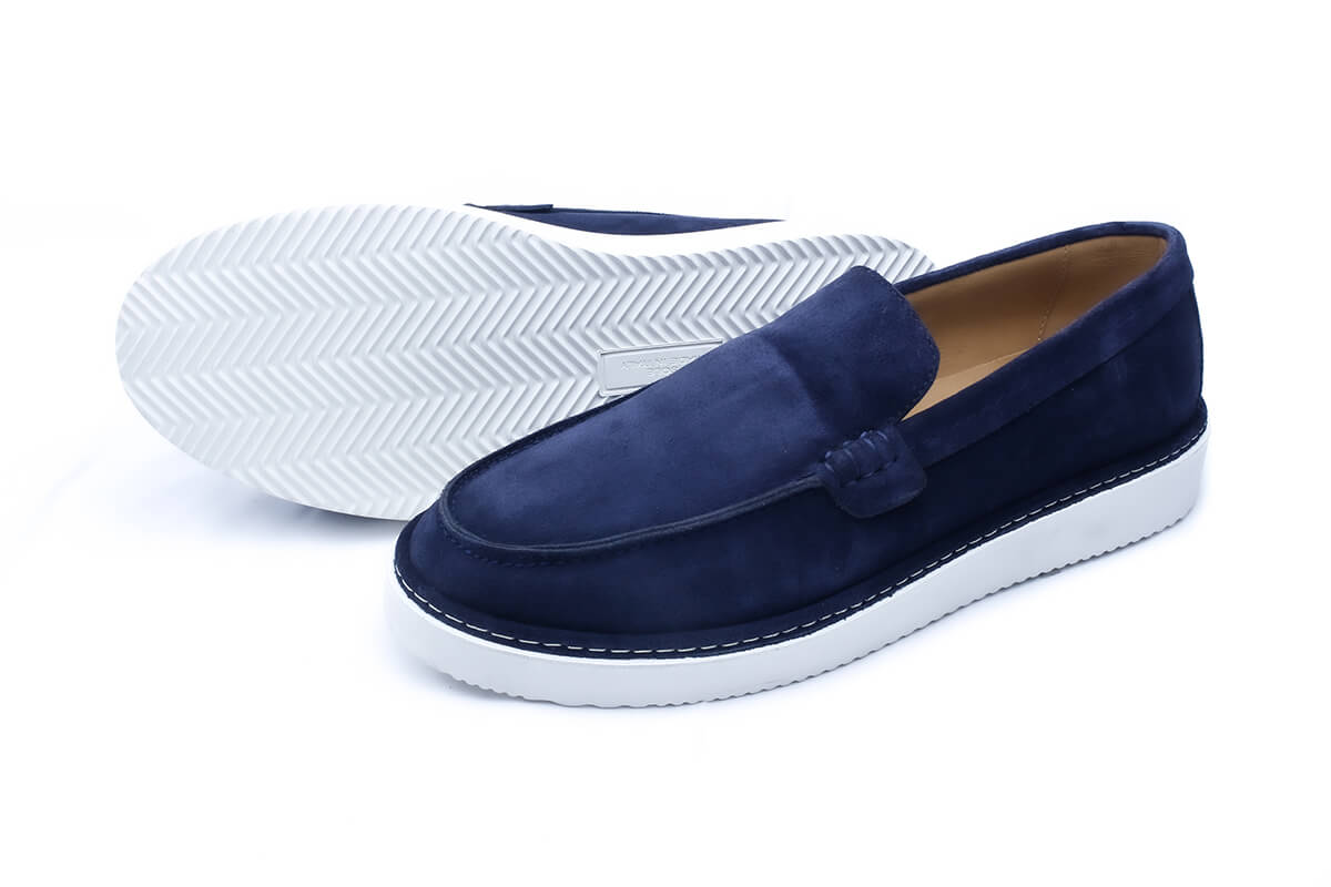 Civi - Chaussure en daim bleu marine