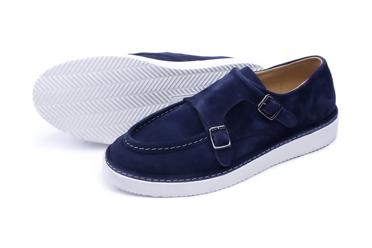 Gomo - Chaussure en daim bleu marine