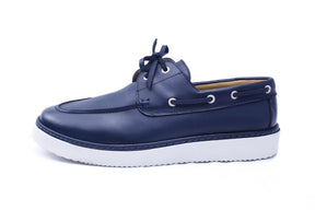 Sirio - Chaussure en cuir crust bleu marine