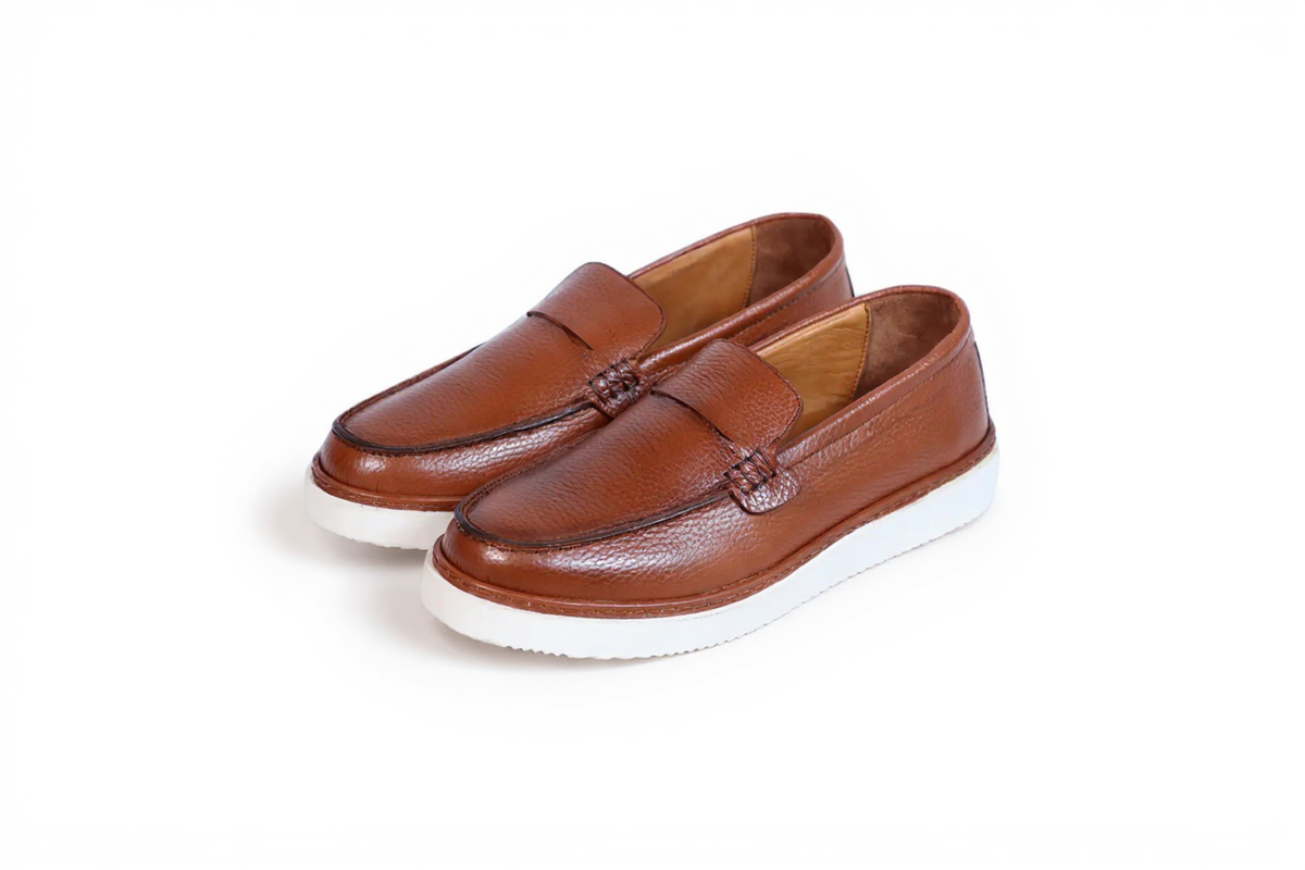 Rinco - Mocassin En Cuir Tabac