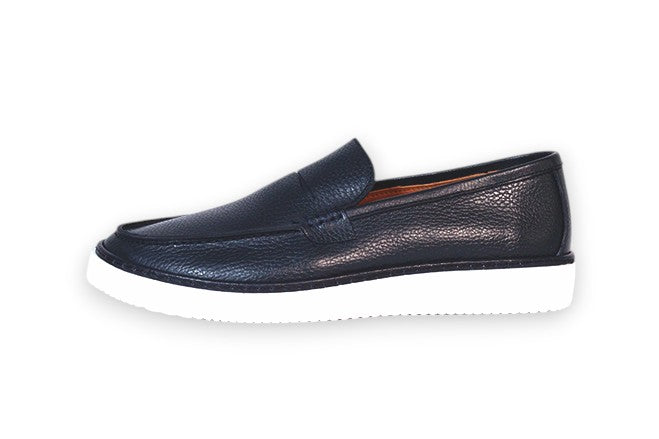 Rinco - Mocassin En Cuir Bleu