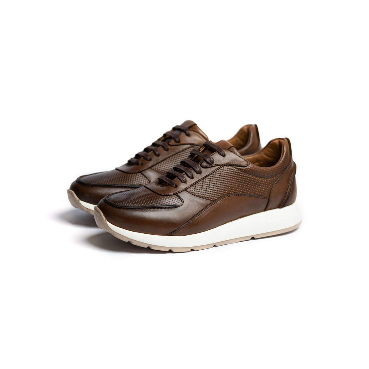 SERY - Sneakers En Cuir Marron