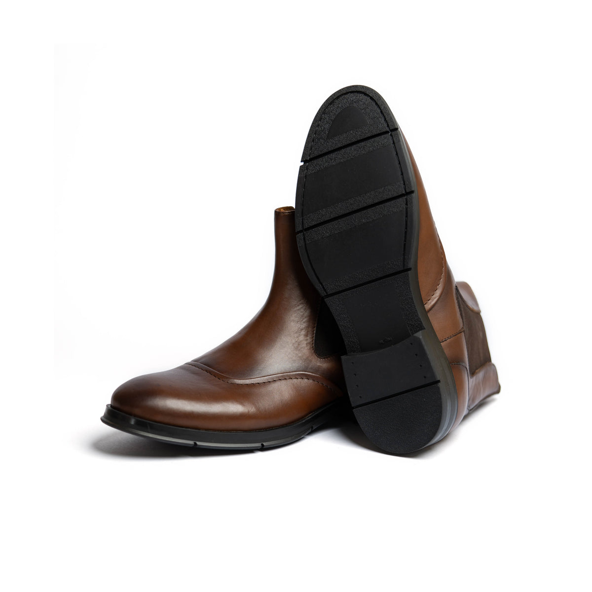 UNIC - Bottines En Cuir Marron