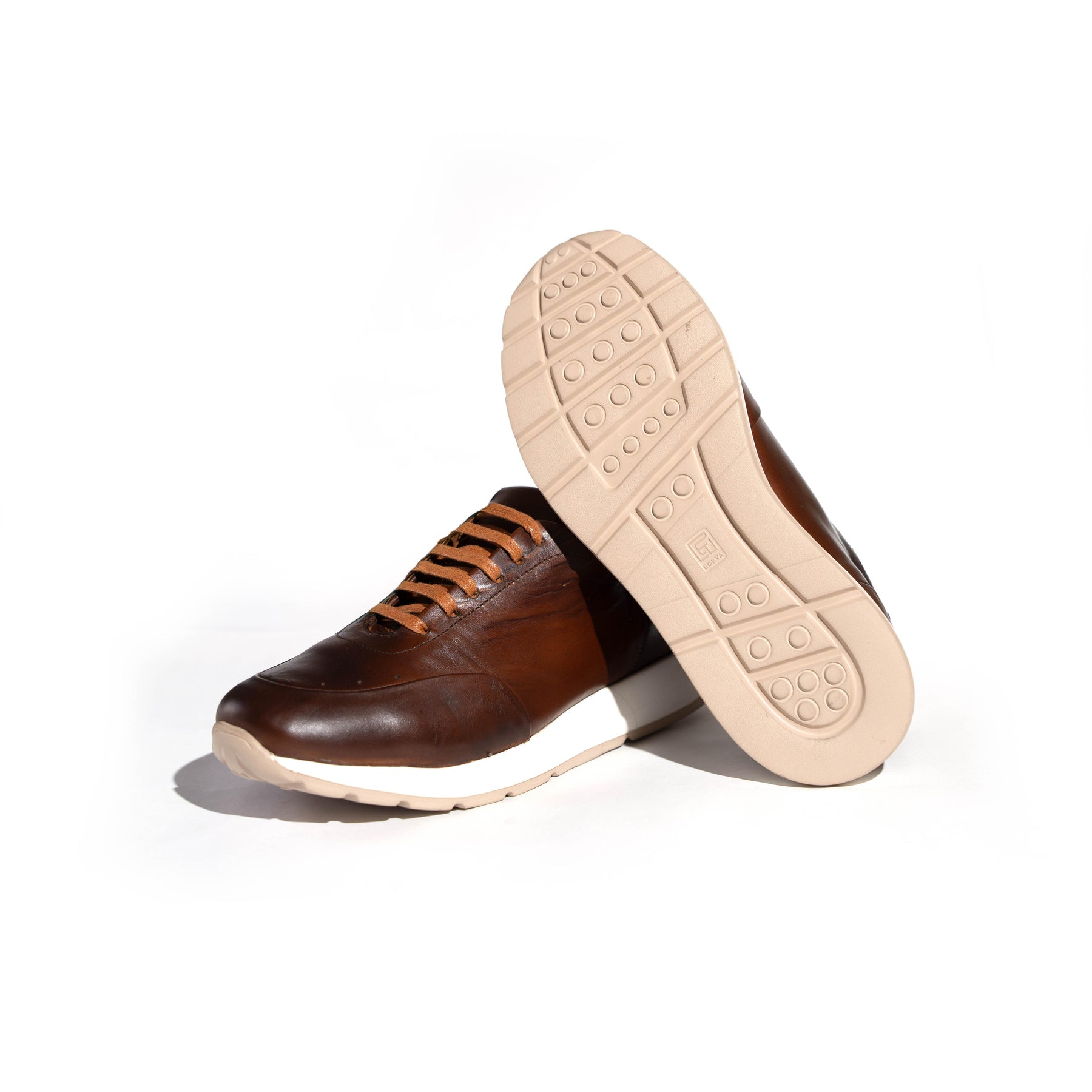 OLIVE - Sneakers En Cuir Tabac