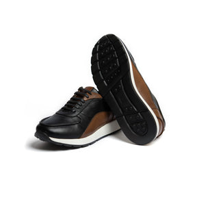 SERY - Sneakers En Cuir Marron/Noir