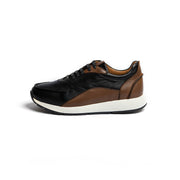 SERY - Sneakers En Cuir Marron/Noir