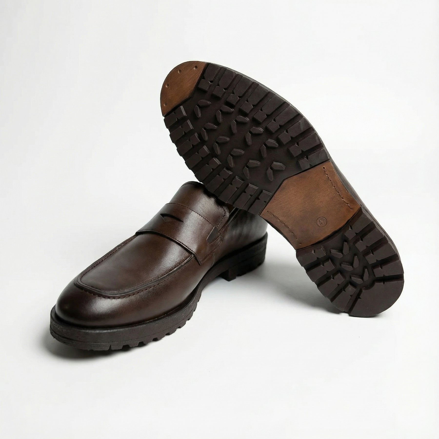CAF - Chaussure Classique En Cuir Marron
