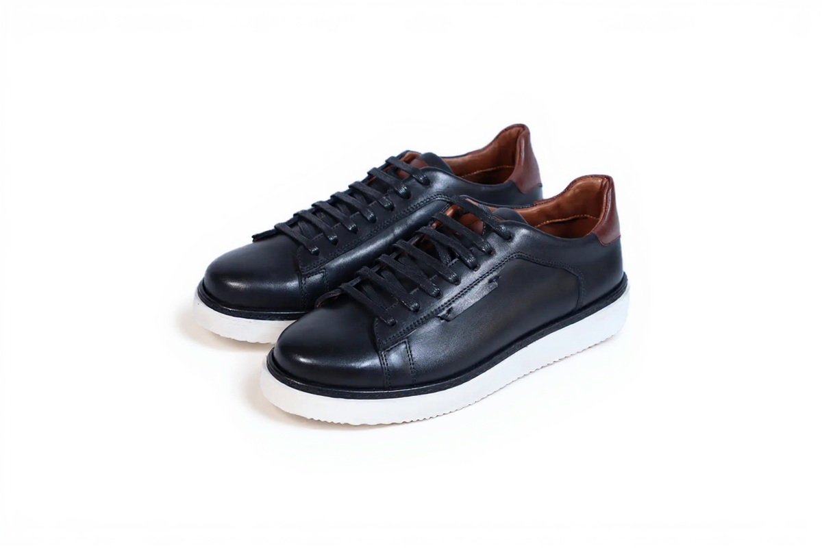 Kong - Sneakers En Cuir Noir