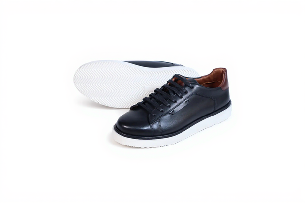Kong - Sneakers En Cuir Noir